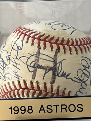1998 Houston Astros Team Signed Auto ONL BP Baseball Jeff Bagwell