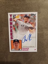 Chance Adams 2019 Topps 1984 Baseball Autographs #84A-CA On-Card Auto RC Yankees