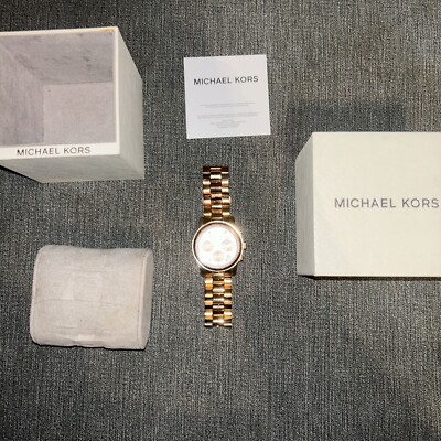 MICHAEL KORS Limited Edition MK5368 Rose Gold CZ Crystals Watch | eBay