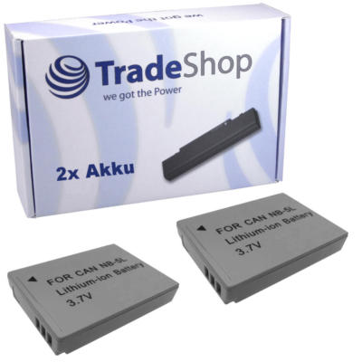 2x AKKU für Canon Ixus 800 850 860 900 950 960 IS NB-5L