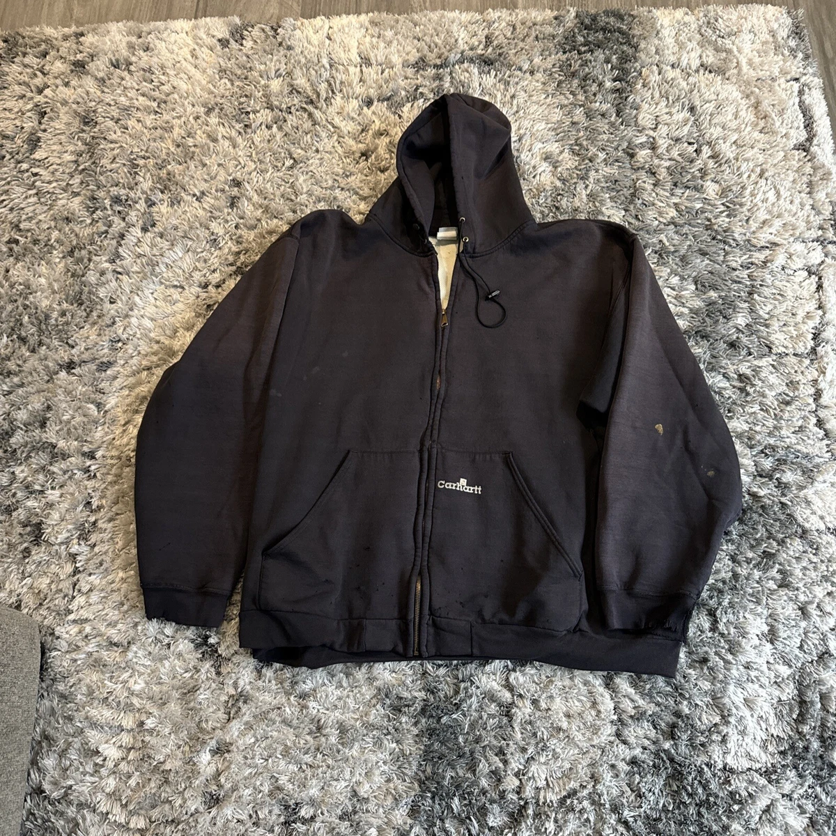 Vintage 90's Carhartt Men's Cut Tag Blue Sunfaded Thermal Lined