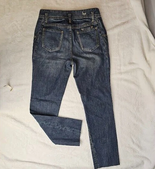 Vaqueros Radcliffe London borde crudo talla 26 medida 32”W x 27,5”L crop tobillo denim Foto 2 de 4