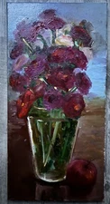 Original Oil Painting One Of A Kind , Canvas , UnFramed, Still-life, 10@20 Best