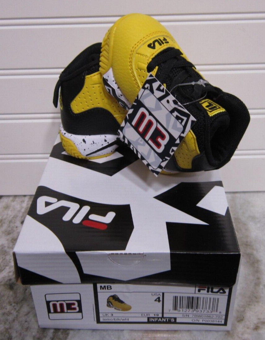Fila MB Infants Lemo/Blk/Wht Shoes Size NWT/BOX