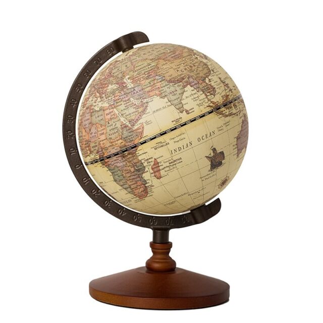 5 Inch World Globe On Stand Earth Ocean Rotating World Map Geography Home Decor