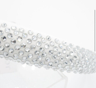 J Crew NWT Rhinestone-Studded SILVER MIRROR Headband - One  display picture 2