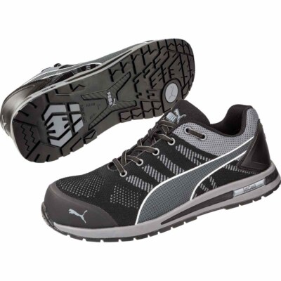 PUMA Sicherheitsschuhe Elevate Knit Schwarz Niedrig Leicht S1P ESD Hro Src Zehen