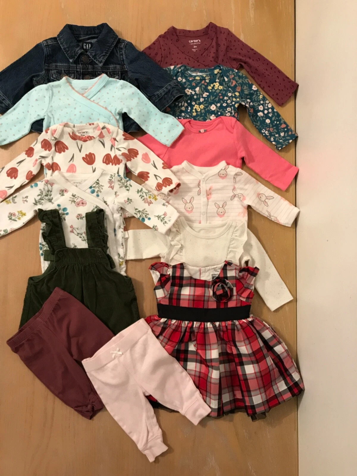 Carter's, Cat & Jack, Others Infant Girls Clothing Lot 13 Size 0-3, & 3 Months