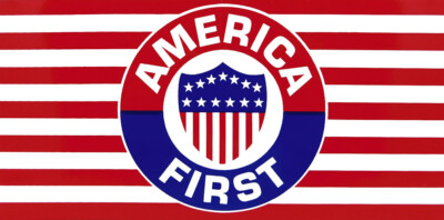 Wholesale Lot of 6 America First USA Shield Decal Bumper Sticker