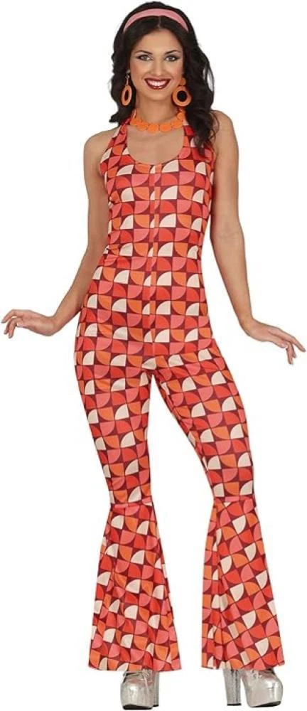 Xumplo Costume Anni '70 Per Bambine – Vestito Glitterato Con Accessori Per Halloween – Taglie 5-12 Anni