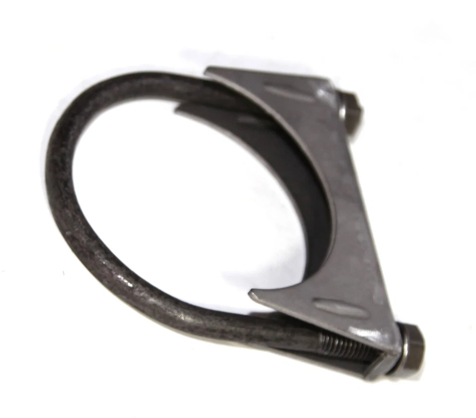 2 piezas para universal 3.5" 3 1/2" O.D. suspensión de escape silenciador abrazadera de perno en U acero dulce Foto 4 de 4