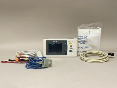 Philips IntelliVue X2 Patient Monitor M3002A - A01 C06 - W/ SPO2,ECG,NBP CABLES