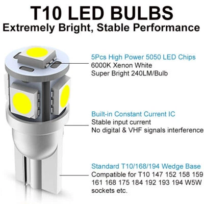 Gauge Cluster LED Light Bulbs for Mercedes-Benz W208 W210 E-Class