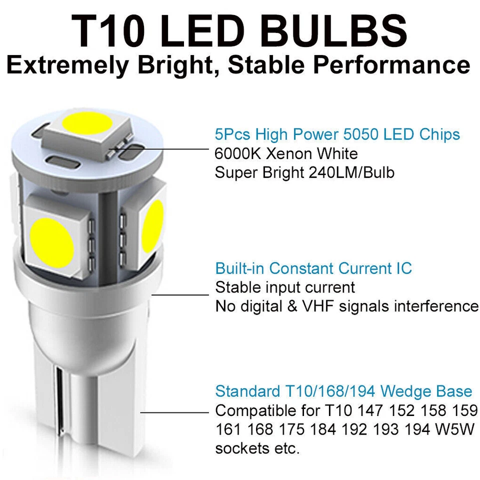 Para Honda Goldwing GL1500 1988-2000 Calibre Cluster Instrumento Bombillas LED Luz Foto 3 de 4