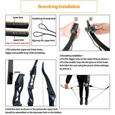 Takedown Recurve 40Lb Bow Tir à l'arc 12X Flèches Set Acier