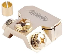 High End GOLD Ring Type Battery Terminal All Wire Sizes - 0 2 4 8 Gauge NEW!