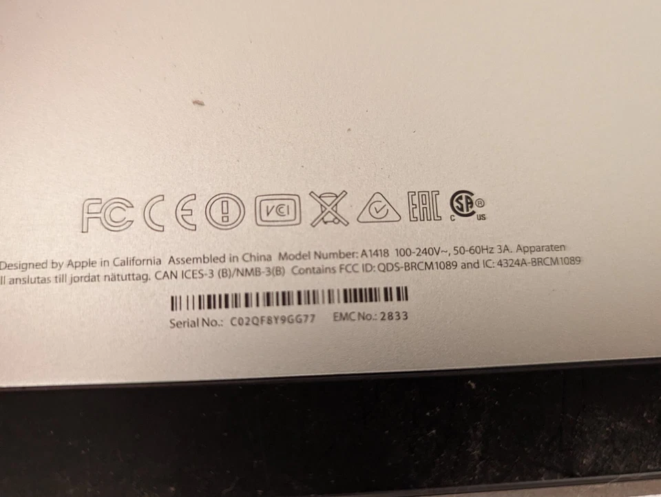 Apple iMac 21.5" A1418 MK442LL/A 2015 i5-5575R 2.8GHz 8GB RAM 1TB HDD - Image 4 of 4