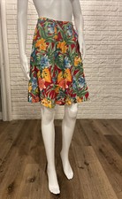 Vintage 90s Dani Max Bright Tropical Floral Skirt Size 8 EUC! Made In USA Career