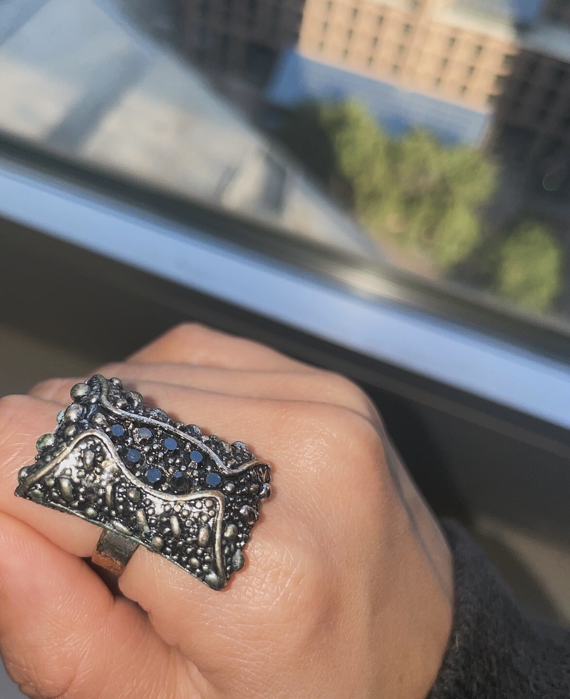 Captivating Vintage Square Ring - A Statement - image 2