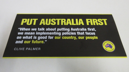2019 - United Australia Party - Letter & Brochure - Clive Palmer & Brett Fuller