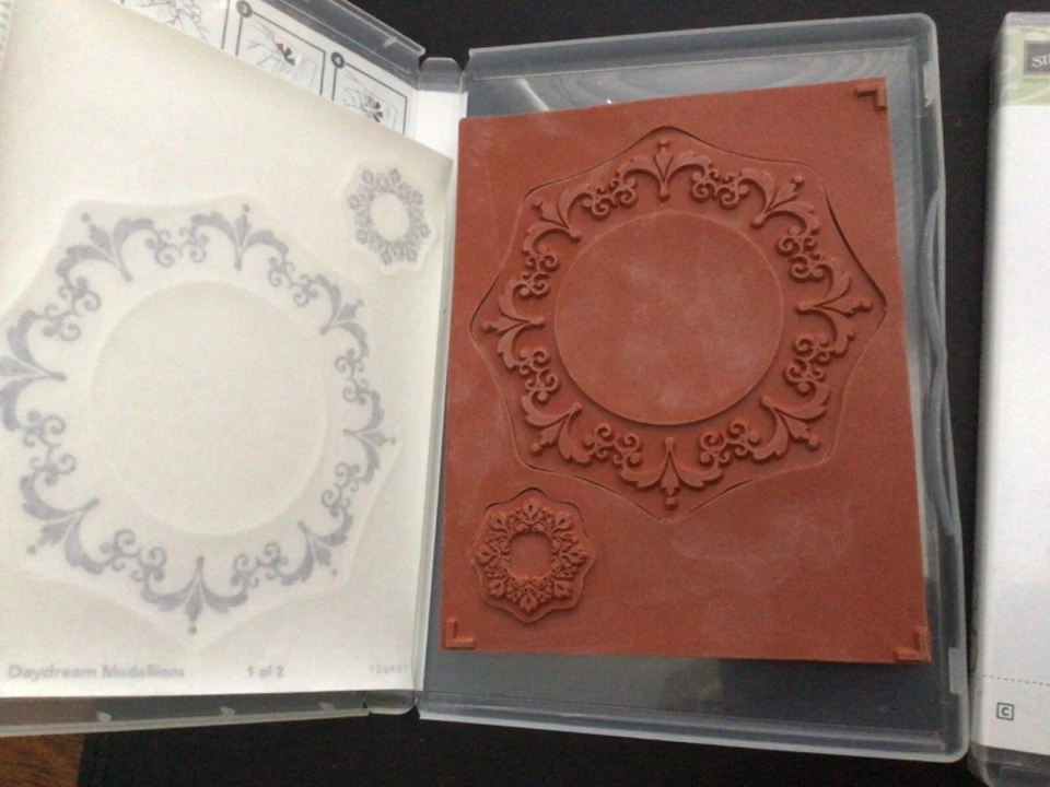 2 New Used Set of 5 Stampin Up! Daydream Medallions Rubber Stamp sets 126467 - Image 2 of 3