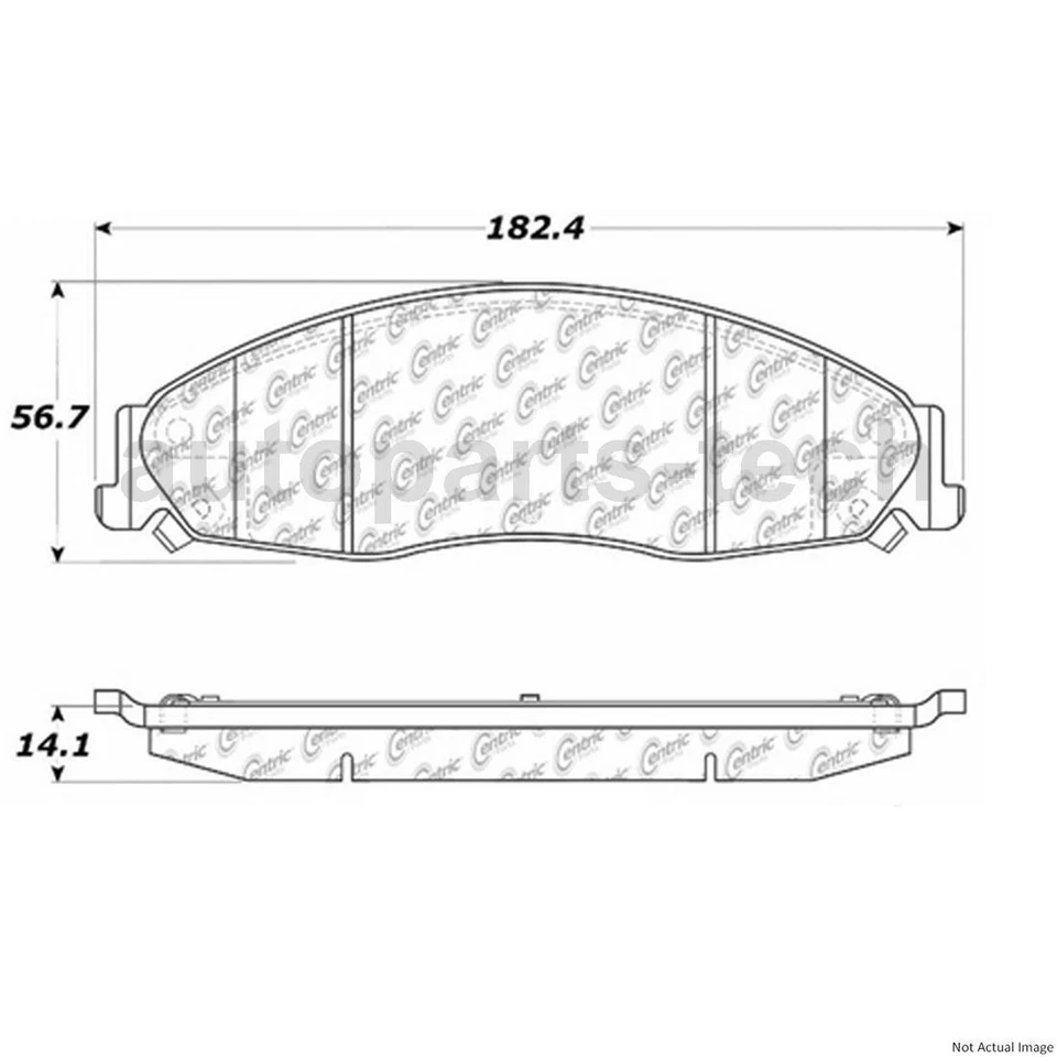 Juego de pastillas de freno de disco delanteras traseras Centric para Cadillac CTS 2003 2004 2005 2006 2007 Foto 4 de 4
