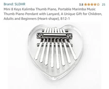 Mini 8 Keys Kalimba Thumb Piano,heart Shape
