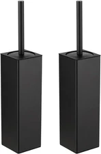 Toilet Brush and Holder Set 2 Packs Aluminium Free Standing, Bathroom Storage an