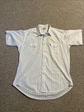 Vintage Ruddock Made in USA Pearl Snap Short Sleeve Shirt Sz 17-1/2
