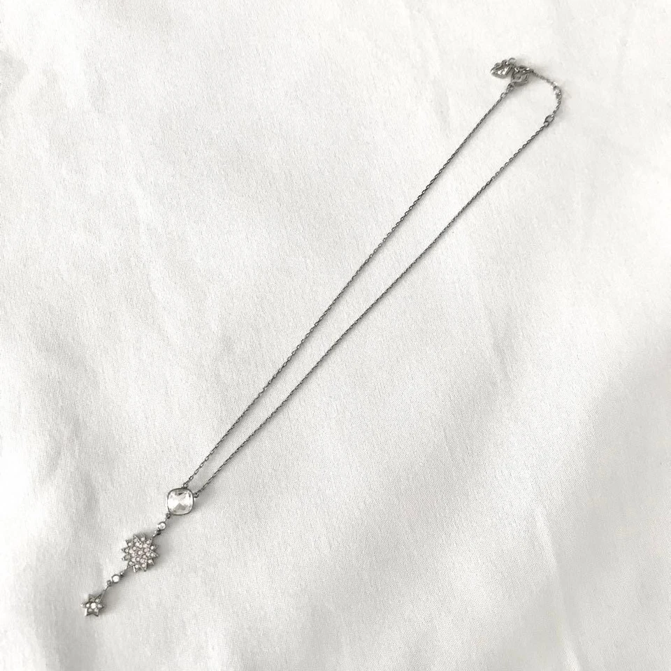 Set orecchini collana cristallo Swarovski stella tono argento gioielli regalo... - Immagine 4 di 4