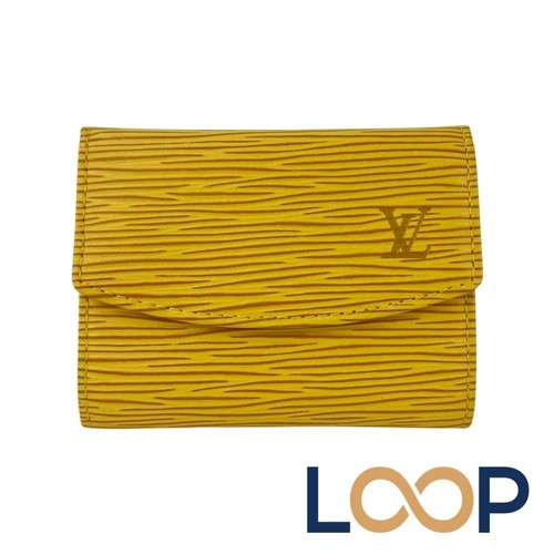 Louis Vuitton Portomonee Sample Coin Case Wallet Epi Yellow M63419
