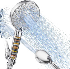 SR SUN RISE Filtered Shower Head with Handheld High Pressure 1 Filter, Chrome