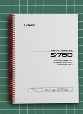 Roland S-760   2 in 1 Owners Manual Guide Instructions   329 Pages   USA Made