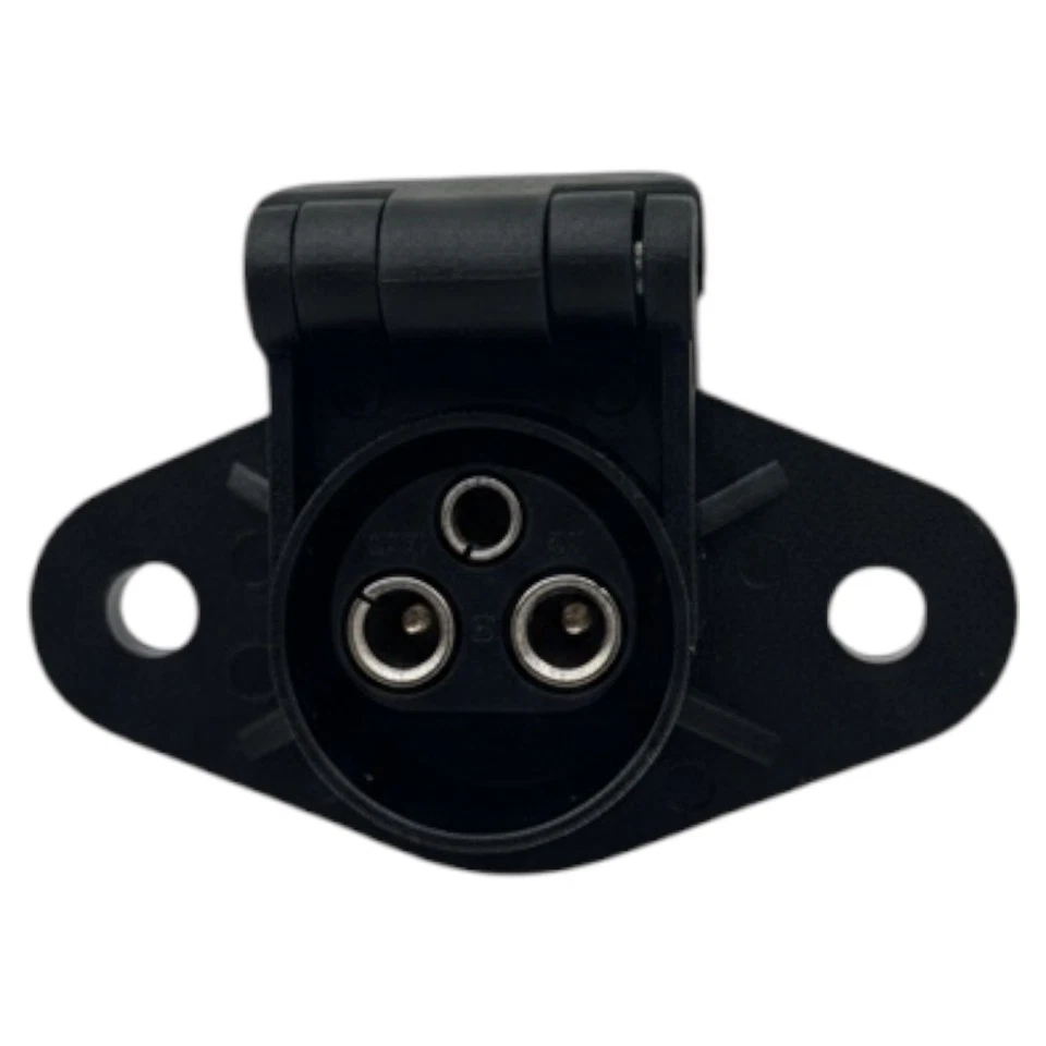 3-poliger Stecker + Steckdose DIN 72572 / DIN 9680 Traktor Anhänger 12V 24V - Bild 3 von 4