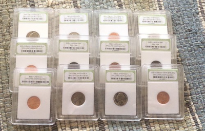 #ad LincolnJefferson’s Early Cents Mixed Your Get 50 Encased CirculatedINB SP $100.00