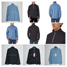 Kirkland Signature Men's Half Zip in black and blue