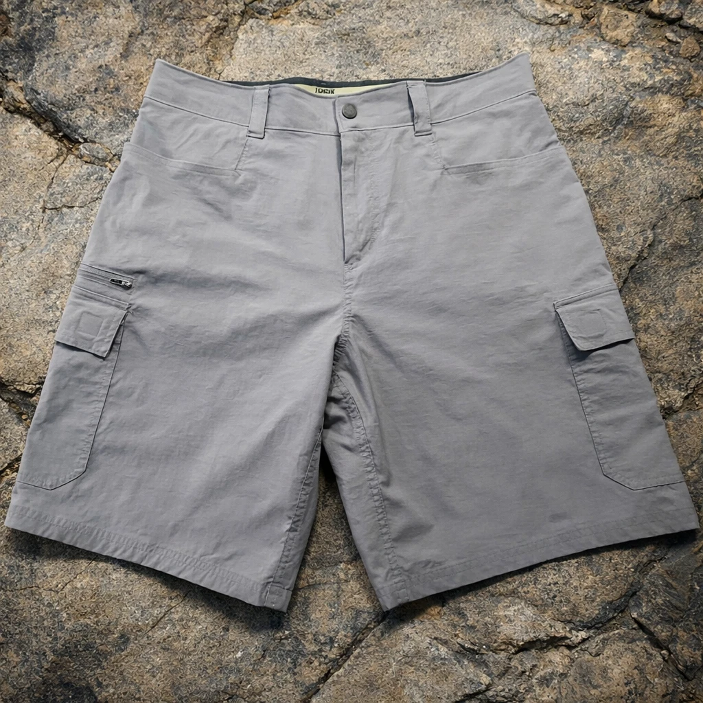 Orvis Mens Cargo Shorts Size 34 Gray Nylon Stretch Outdoor Fishing Hiking