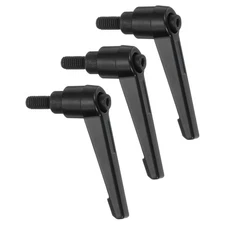 3Pcs Clamping Lever Handles, M6 x 12mm Male Thread Knobs Handle, Black