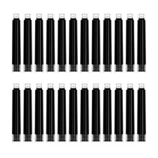 BEILUNER Fountain Pen Set Ink Cartridges Black Color Value Pack of 24 Refill ...