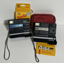 Lot of 2 Kodak Tele Disc 3600 Camera Vintage with Expired Film Reels