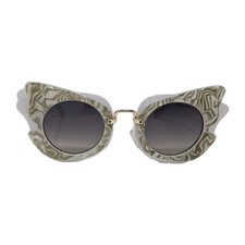 The Day Womens Butterfly Sunglasses White Gold Polycarbonate UV400 10162