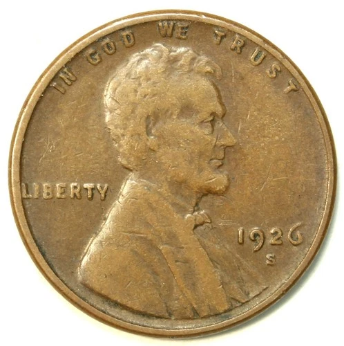 1926-S 1C BN Lincoln Cent Choice VF - SMH 1212