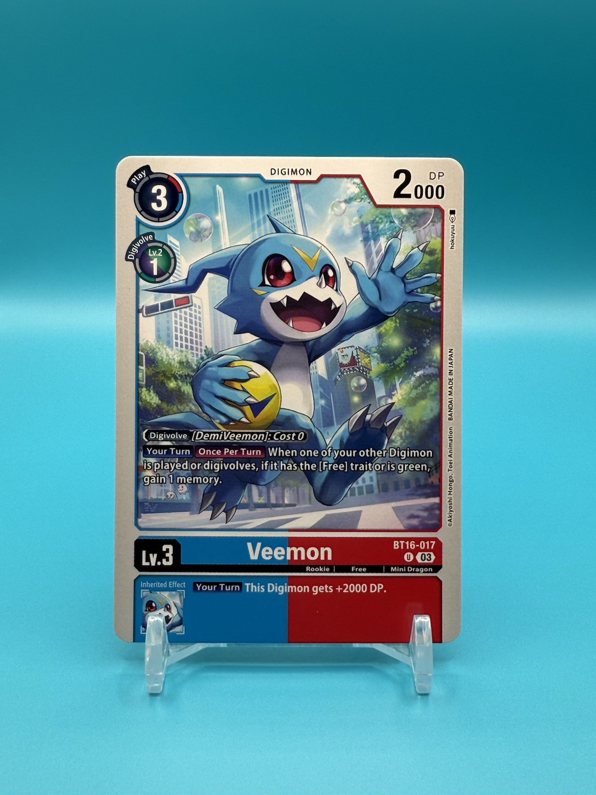 Veemon - BT16-017 U - Digimon CCG - Beginning Observer NM