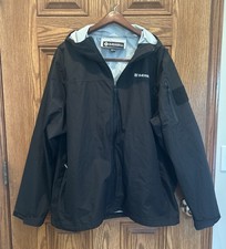 Baerskin Rain Jacket Mens 2XL Waterproof Full Zip Hooded BS Tactical Shell Black