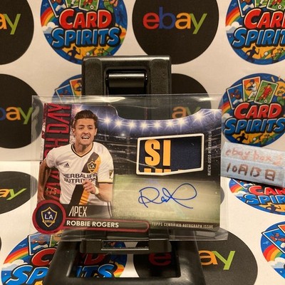 2016 Topps Apex Robbie Rogers 4/5 LA Galaxy Die-cut Patch Auto Card