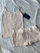 COMPLETO DONNA PANTALONCINI CANOTTA SET 2 PEZZI SLIM FIOCCO PATCHWORK ELASTICO E