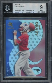 BGS 9 2000 E X #122 TOM BRADY Patriots RC /1500 Rookie GOAT