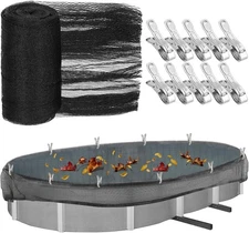 15 X 30 Ft Oval Swimming Pool Leaf Net Cover,Pool Winter Cover Mesh Cover with 1