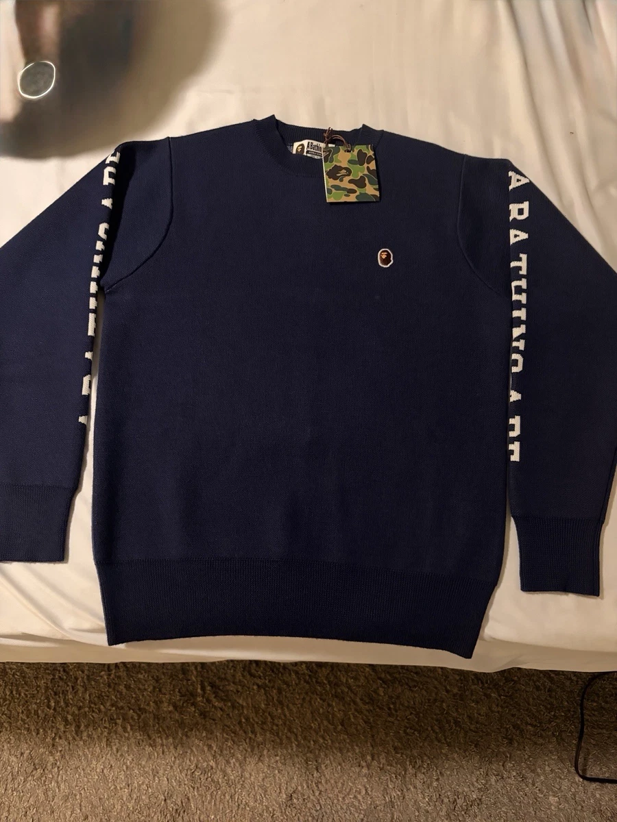 A Bathing Ape Blue Sweaters for Men for sale | eBay