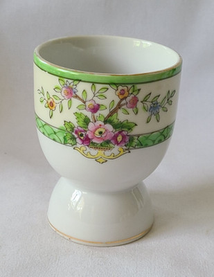 Noritake Egg Cup M in Red Wreath Mark Floral Pattern